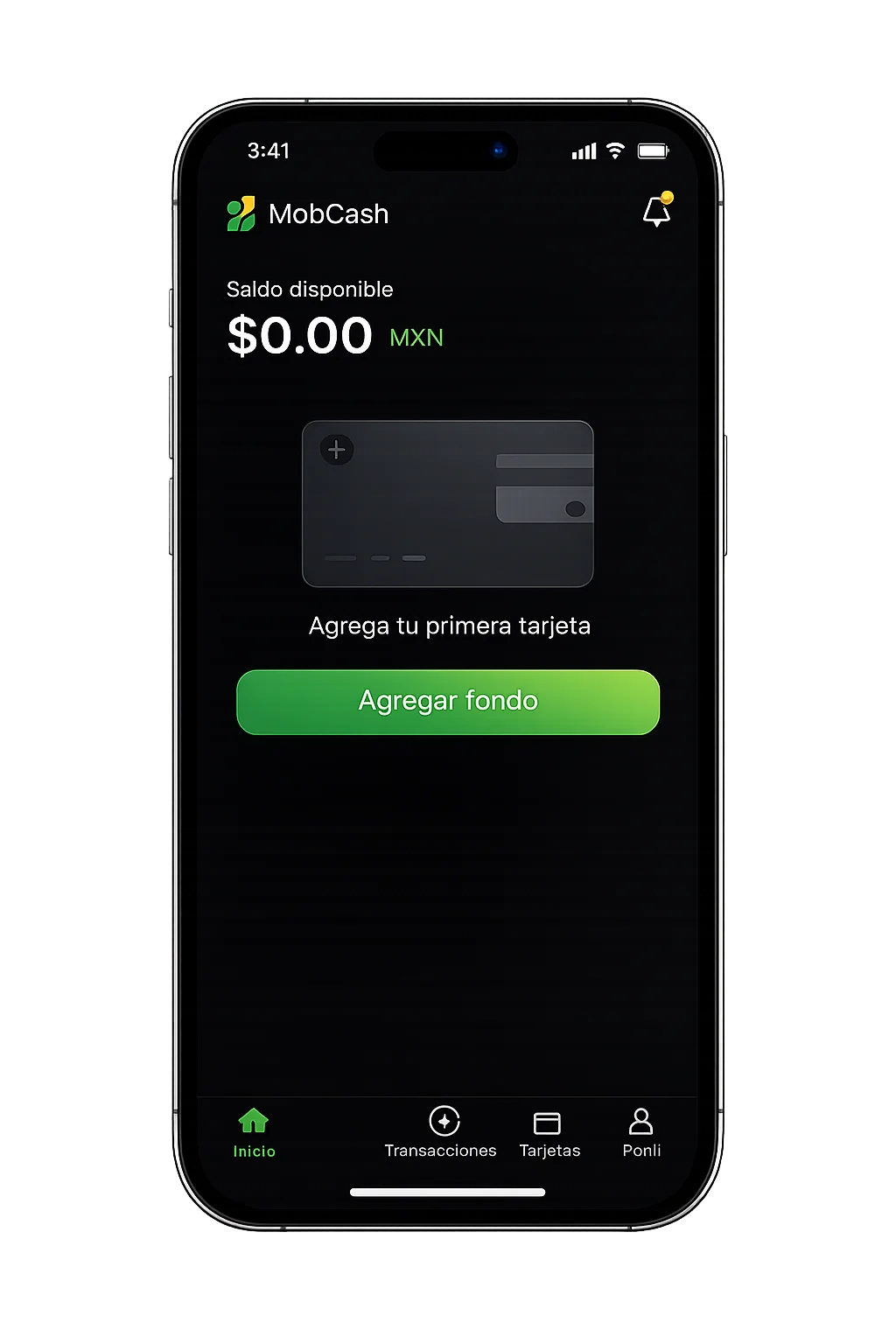 Depósito inicial para cuenta de agente MobCash